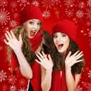 2 Pcs Valentines Day Red Bow Knitted Scarf and Hat Set for Women and Men Winter Soft Beanie and Shawl Wraps Scarves Bow Thick Warm Suit Couple Gift