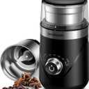 SHARDOR Upgraded Adjustable Coffee Grinder Electric, Herb/Spice, Espresso with 1 Removable Stainless Steel Bowl, Black, Upgraded Version 3.0 (1 Bowl)