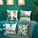 VitalCozy 12 Pcs Easter Pillow Covers 18 x 18 Inch Decorative Throw Valentines Day St. Patrick's Day Cushion Case Set Holiday Love Heart Clovers Bunny Eggs Pillow Case for Home Decoration