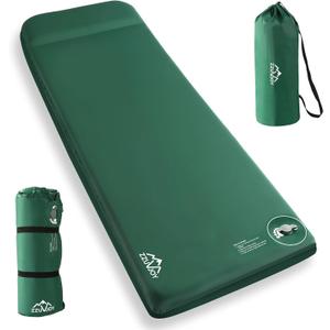 Memory Sleeping Pad, 3.1" Ultra-Thick Foam Sleeping Mats for Camping, 9.5 R-Value Insulated Self Inflating Sleeping Pad with Pillow, Camping Mattress Pad for Car Travel Tent, Full Size
