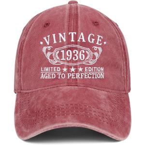 Birthday Gifts for Men Women, Personalized 18th/21st/25th/30th/40th/50th ...90th Birthday Ideas Gift, Vintage Baseball Hat (Pink)