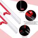 Newtay 2 Pcs Long Clear Vinyl L-Type Seal Strip with Pre-Applied Self Adhesive Shower Threshold Water Dam Barrier Bathroom Glass Door Seal Strip for Gap Frameless Shower Door