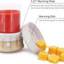 Ceramic Wax Melt Warmer - 3 in 1 Smokeless and Flameless Electric Wax Warmer,Easy to Handle Candle Warmer for Essential Oil and Wax Cubes is Suitable for Home and Office Dcor (A-Rustic White)