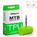 TPU Inner Tubes MTB 29''/27.5''/26'' Inner Tubes Removable Core Compatible with 1.9-2.5 Ultralight 65g Bike Tube with 45mm Metal Presta Valve for Mountain Bike Tubes