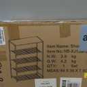 HOMEFORT 5-Tier Shoe Rack, Shoe Storage Shelf with MDF Top Board, Shoe Rack Organizer, Each Tier Fits 3 Pairs, Entryway Shoe Stand with Sturdy Shelves, Rustic Brown