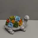 Nacome Solar Garden Outdoor Statues Turtle with Succulent and 7 LED Lights - Lawn Decor Statue for Patio, Balcony, Yard Ornament - Gifts for Mom Grandma Women