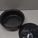 Granite Ware 8.7-Inch Small Covered Round Roaster, 3Lb Capacity  Mini Roaster Enamel Steel Cookware, Dishwasher Safe & PFOA-Free, Even Heat Distribution for Poultry, Meat, Vegetables (Speckled Black) (9.25in. x 5.5in)