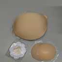 Invisible Strapless Sticky Bra Push up for Women, Ultra Adhesive Bra for Backless Dress, Cleavage Bra Lift Novelty Bras (B Cup, Light Beige)