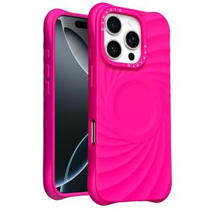 ORNARTO Vortuxe for iPhone 16 Pro Max Case 6.9" | 2X MIL-STD Drop Protection | Compatible with MagSafe | Sleek Aesthetic Liquid Silicone Phone Cover - Hot Pink