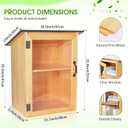 Outdoor Library Book Box - Double Free Literature Exchange Box Outdoor Book Storage Little Wood Cabinet with Shelf for DIY, Neighborhoods Community and Schools Sharing Books, Literature and Newspapers