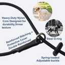 Slip Lead Dog Leash for Small & Medium Dogs, 1/4” x 6ft Sturdy Nylon Rope with Spring-Loaded Adjustable Stopper, Easy On/Off Training & Walking Slip Leash(Black, 6ft*1/4")
