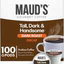 Maud's Decaf Dark Roast Coffee Pods, 100 ct, Decaffeinated Single Serve Pods – 100% Arabica, Compatible with Keurig K Cups Maker