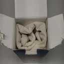 Decorative Linen Throw Pillow Covers 18x18 Set of 2 Solid handcrafted Striped Cushion Covers for Bed Soft Modern Farmhouse Neutral Pillowcase for Couch Bedroom Living Room Home Decor(Natural Beige)