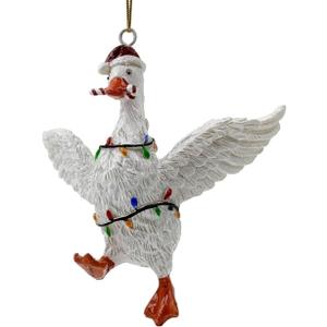 Funny Christmas Ornaments, Silly Goose Resin Ornament for Christmas Tree