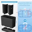 Toothbrush and Toothpaste Holders for Bathrooms Countertop - Detachable 5 Slots Kids Electric Toothbrush Holders Set Wall Mounted with Removable Dividers for Bathroom Decor and Accessories Organizer