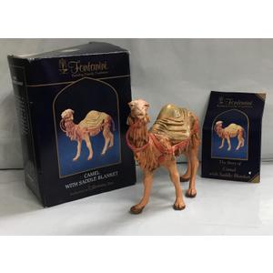 Fontanini by Roman Inc., Camel with Saddle Blanket, 5" Animals Collection, Nativity Figure and Accessories, Hand Sculpted and Painted