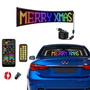 Christmas Car Decor, Car Christmas Lights, Programmable Scrolling LED Light Signs for Windshield, Rear Window and Side Window