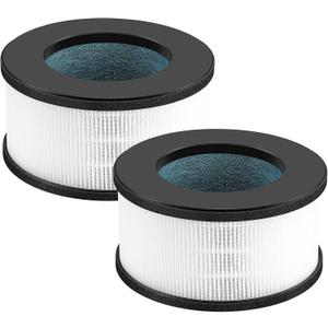 2 Pack AF-3222 HEPA Replacement Filter Compatible with Bulex AF-3222 Device, HEPA Filter and Activated Carbon Filter Set