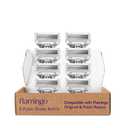 Flamingo Pubic Women's Pubic Razor Refill Cartridges, 8 Women's Razors for Shaving Bikini Line