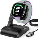 Compatible with Google Fitbit Ace LTE Charger, Charging Replacement Stand Dock Station with 3ft USB Cord for Ace LTE Smartwatch - Black