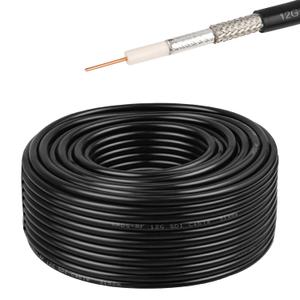 XRDS -RF 100FT 12G SDI Coaxial Cable, 75 Ohm RG6 Bare Copper Core with Tinned Copper Braid and PVC Jacket  Ideal for HD-SDI, 4K, and 8K Video Transmission
