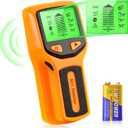 5 in 1 Stud Finder, Poledy Stud Detector - Precisely Locates the Center and Edge of Studs, Wall Scanner with Audio Alarm & Deep Scan Sensor for Wood, Metal Studs, Live AC Wires, Pipes & Joists