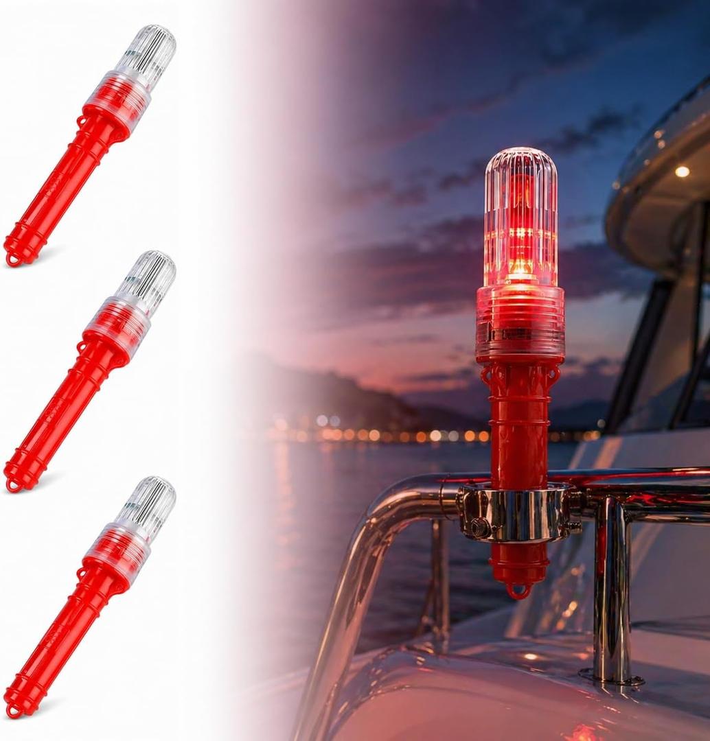 3 PCS Boat Flares, Marine Flares, Visual Distress Signals for Boats, Waterproof and High Visibility for Fishing Vessels, Buoys, and Emergency Signaling