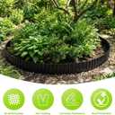 NONMON Corrugated Garden Edging Border 6"50Ft Landscape Edging Border Sturdy Lawn Edging Border for Lawn, Flower Bed, Garden Fence, Paver Edging, Black