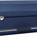 Car Trunk Organizer, Collapsible Car Storage Organizer with Lid and Push-pull Handle Leather Trunk Organizer for Suv, Truck, Minivan (Blue, 27.17 x 11.42 x 12.2in)