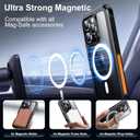 Red2Fire Designed for iPhone 16 Pro Max Case,[Built-in 9H Tempered Glass Screen Protector][Compatible with Magsafe][Full Body Shockproof][Heavy Duty Protection] Phone Case for iPhone 16 Pro Max 6.9" (Black/Clear)
