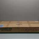 CROSSIO 16 Lights Mid Century Modern Chandelier Black Linear Chandelier Light Fixtures Glass Globe Sputnik Pendant Light for Dining Room Kitchen Island (Black, Smoke Gray Lampshade)