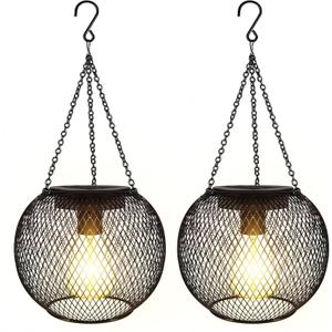 pearlstar Solar Lanterns Outdoor,Upgraded Solar Lights for Outside Decorative Outdoor Hanging Lights Waterproof Lantern Lighting for Yard Garden Patio Pathway Tree,2 Pack