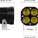 Kawell 40W LED Fog Light Pods 3000K Spotlight Driving Light IP67 Waterproof Work Light Pods for Motorcycle Off road ATV UTV 4X4 SUV Truck Tractor Boat (2 Pack)