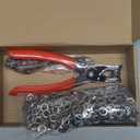 803Pcs Grommet Tool Kit 6mm 1/4 Inch(Inside Hole Size) Eyelet Kit with 400Pcs Eyelets Grommets, 400Pcs Washers and Grommet Eyelet Pliers for Leather/Belt/Shoes/Crafts