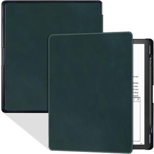 BOZHUORUI Case for 10.2" Kindle Scribe 2022/2024 Tablet - Slim Lightweight PU Leather Book Folio Cover with Pen Holder & Auto Sleep/Wake, Pine Green