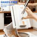 Snap Grip Mini Mop, Zero-Touch Gap Dust Cleaner with 39' Lazy Mop Stick & Locking Head, Dust Mop for House Wall Bathroom Toilet Corners Multi Surface Cleaning with 5 Cloths