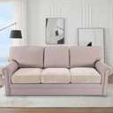 H.VERSAILTEX Stretch Chenille Couch Cushion Cover Soft Sofa Covers Individual Seat Couch Slipcover Sets Furniture Protector Seat Cushion Sofa Cover (1 Piece Sofa Cushion Covers, Beige)