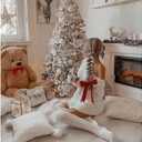 Pcavin Women's Thigh High Socks Over the Knee Cable Knit Boot Socks, Long Warm Fashion Leg Warmers Winter (Beige)