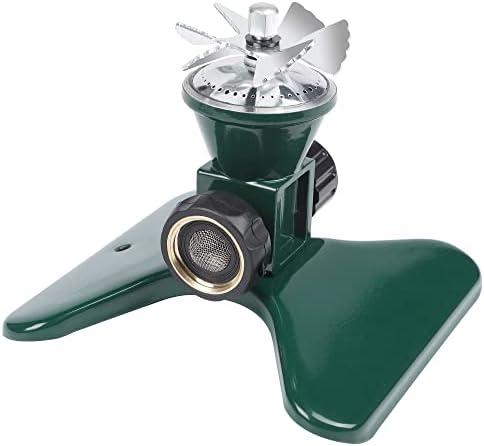 Biswing 1 Pack Lawn Sprinkler, Heavy Duty Metal Square Garden Sprinkler, 360 Degree Large Area Irrigation, Connectable Rotating Automatic Water Sprinklers for Yard Lawn Garden Watering