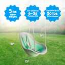 Sweeng Child Swing with Ease Z Adjust Harness Straps, Collapsible and Flexible Design, and Easy Hang Metal Hooks for Patio, Lawn, and Garden, Teal