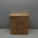 CEROELDA Small Bathroom Trash Can with Lid Soft Close-5L/1.3 Gal Slim Garbage Can-Metal Step Wastebasket-Rectangle Narrow Waste Bin for Office, Bedroom, Toilet, Live Room-Black