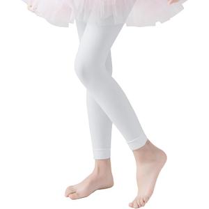 EPEIUS Ballet Tights for Girls Footless Dance Tights Toddler Soft School Stockings Kids Leggings Pantyhose, Size 3-5T