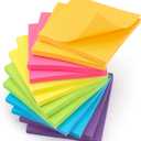 YISAN Sticky Notes 3x3 Inch, Bright Colors,12 Pads Self-Stick Pad,50 Sheet/Pad for Office,Home,71136