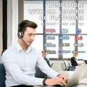 Earbay Wireless Headset, Bluetooth Headsets with Microphone Noise Cancelling, On Ear Headphones with Mic Mute, Handsfree PC Headsets for Zoom/Ms Teams/Skype/Dual Connect/Laptop/iPhone/Tablet