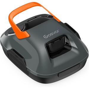 Cordless Robotic Pool Cleaner, Lasts 90 Min, Automatic Vacuum for Above-Ground Pools up to 860 Sq.ft, Portable, Self-Parking, Orange