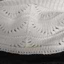 Saodimallsu Women Striped Beach Cover Up Set Button Short Sleeve Collared Crop Top Maxi Skirt Crochet 2 Piece Outfits (Large, Black)