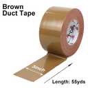 BOMEI PACK Brown Duct Tape 3 Inch Wide,Heavy Duty,Waterproof,10 Mil Inductrial Grade Duct Brown Tape 3 Inch x 55 Yards No Residue,Flexible,All Weather and Tear by Hand for Crafts & Home Improvement