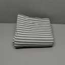 MooMee Striped Sheet Set 100% Washed Cotton Linen Like Textured Breathable Durable Soft Comfy (Heathered Green Classic Stripes 80x90 Inch)