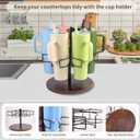 Water Bottle Organizer for Cabinet for Stanley 40 oz Rotatable Tumbler 0rganizer with 6 SlotsVertical Bottle Holder for Home Countertop for Stanley & Others' Large Tumbler Organization