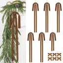 2 x 12Pcs Brown Long Velvet Christmas Tree Bows 24x15 Inch Vintage Large Small Velvet Christmas Staircase Garland Rustic Wreath Swag Bow with Twist Tie for Xmas Tree Topper Holiday Indoor Decoration